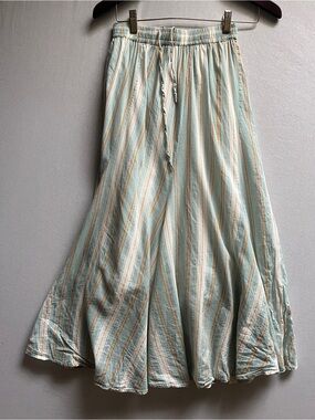 Earth Cotton Striped Maxi Skirt Sz XS
